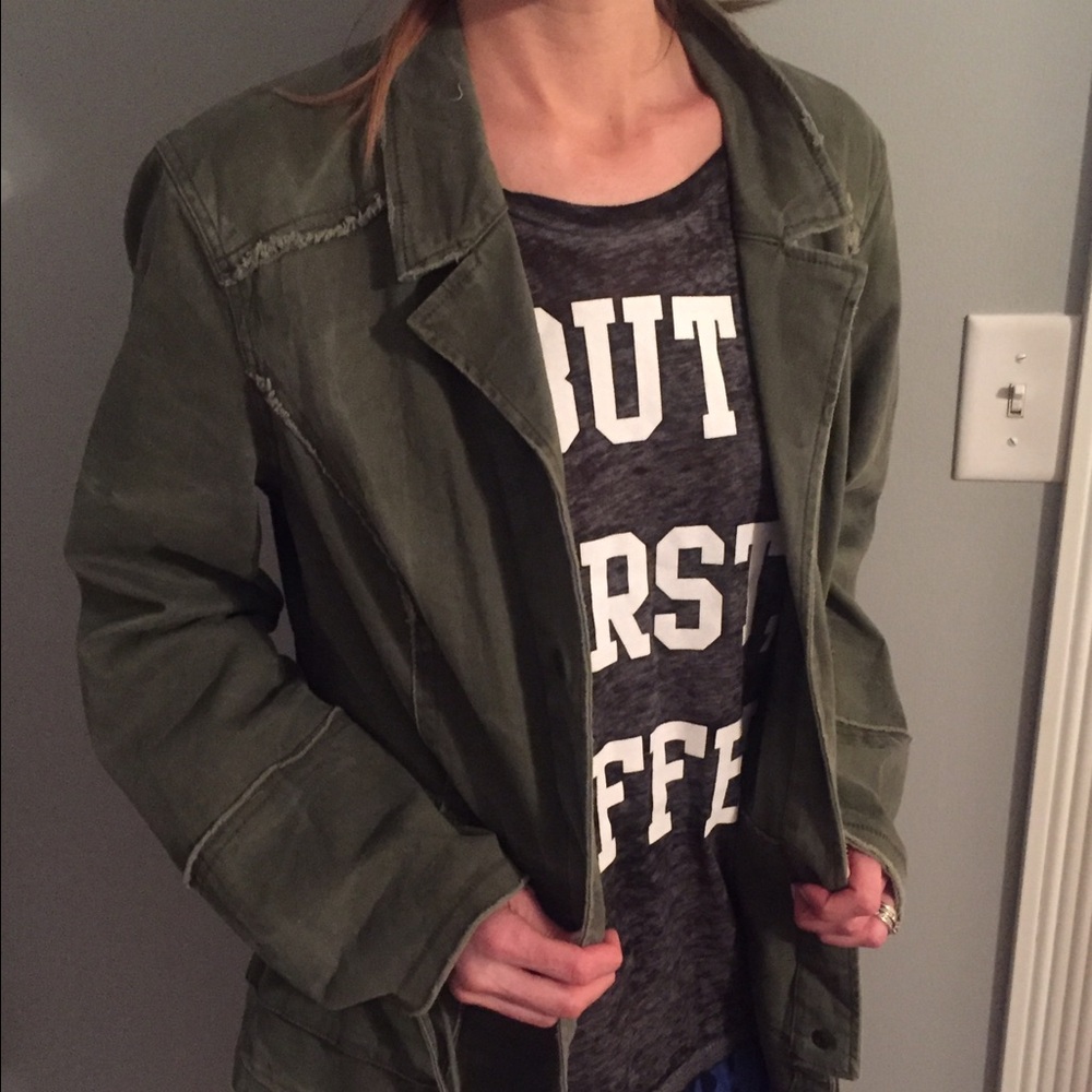 Free People Olive Green Utility Jacket - Picture 4 of 4